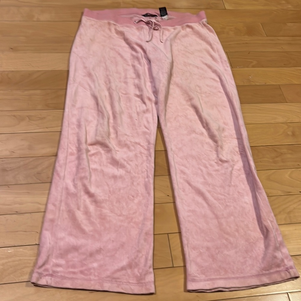 Pink velvet joggers from Moda international size medium
